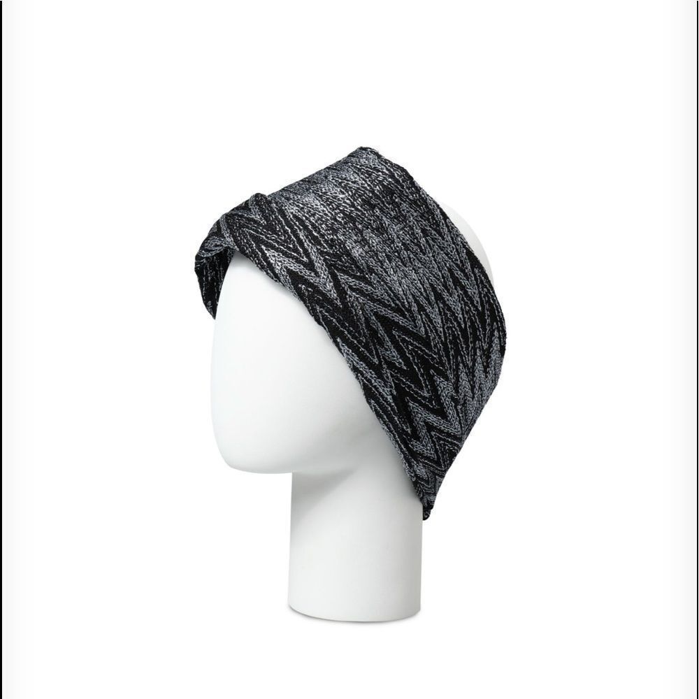Missoni headband sash knit black silver NWT authentic